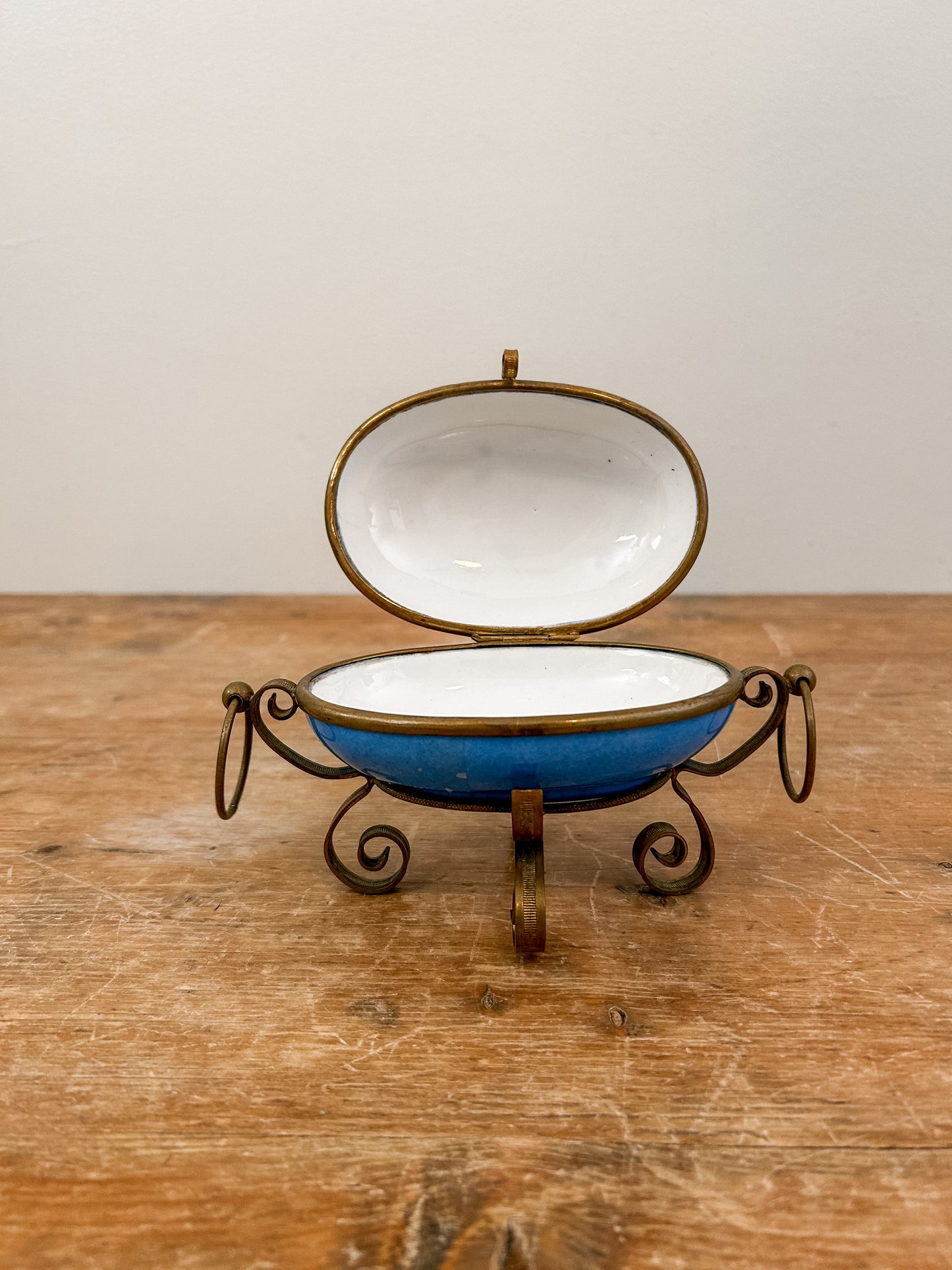 Blue Porcelain Trinket Box