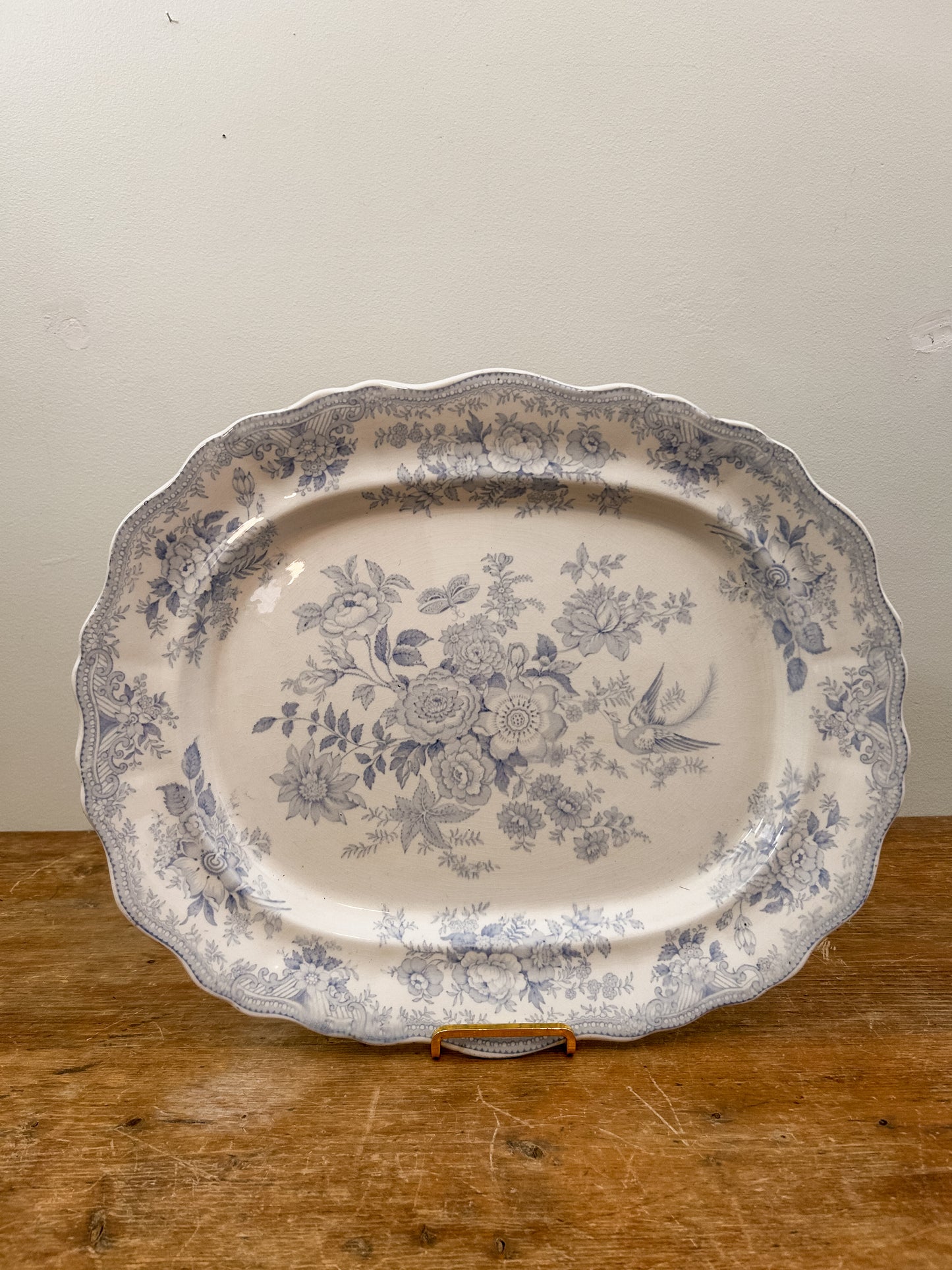 Antique Asiatic Pheasant Platter