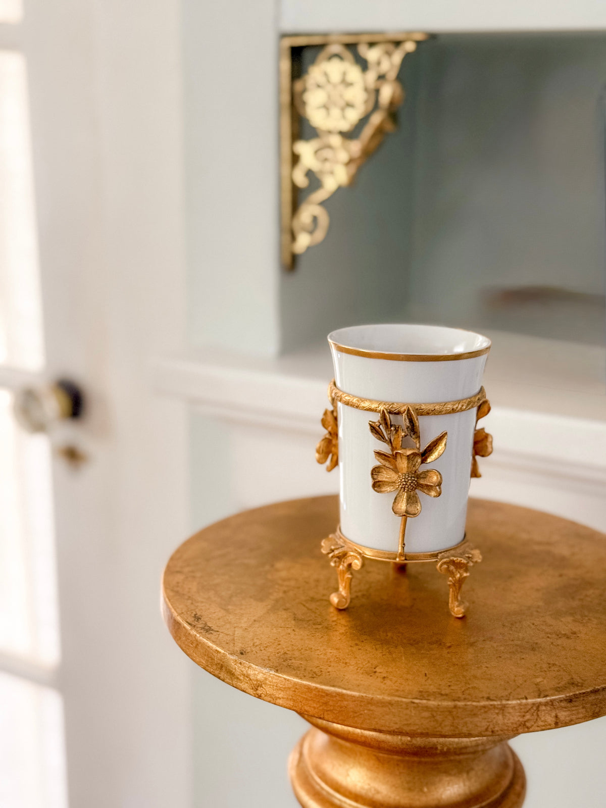 Vintage Ormolu & Porcelain Cup