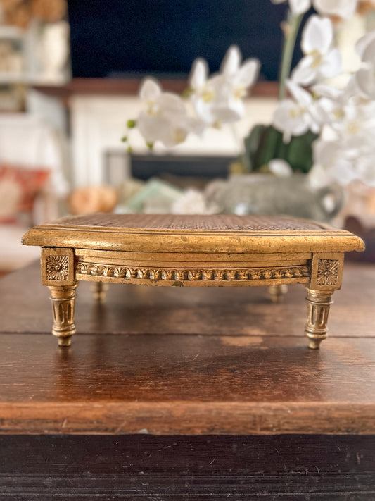 Giltwood and Cane Riser