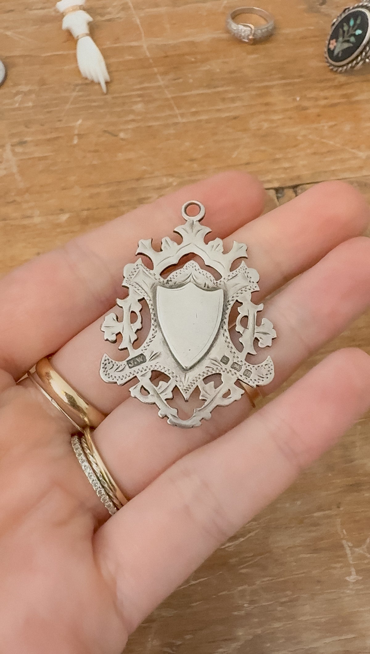 Antique Sterling Pendant | Double Sided