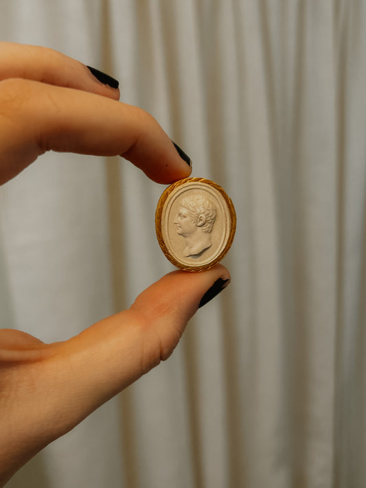 Antique Authentic Grand Tour Intaglio | Male Profile