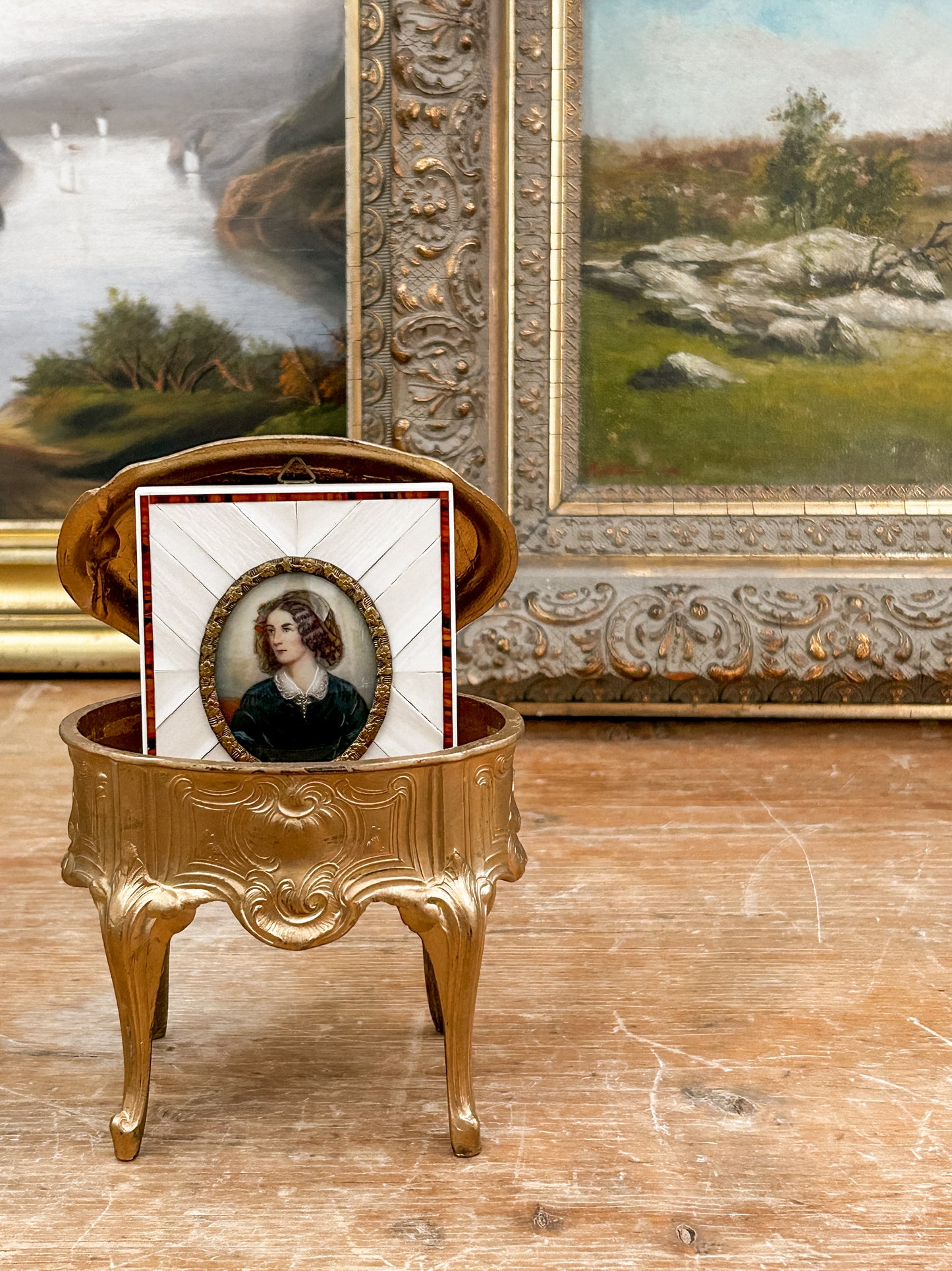 19th Century Portrait Miniature of Lola Montez on Ivory, Attributed to Johann Joseph Stieler