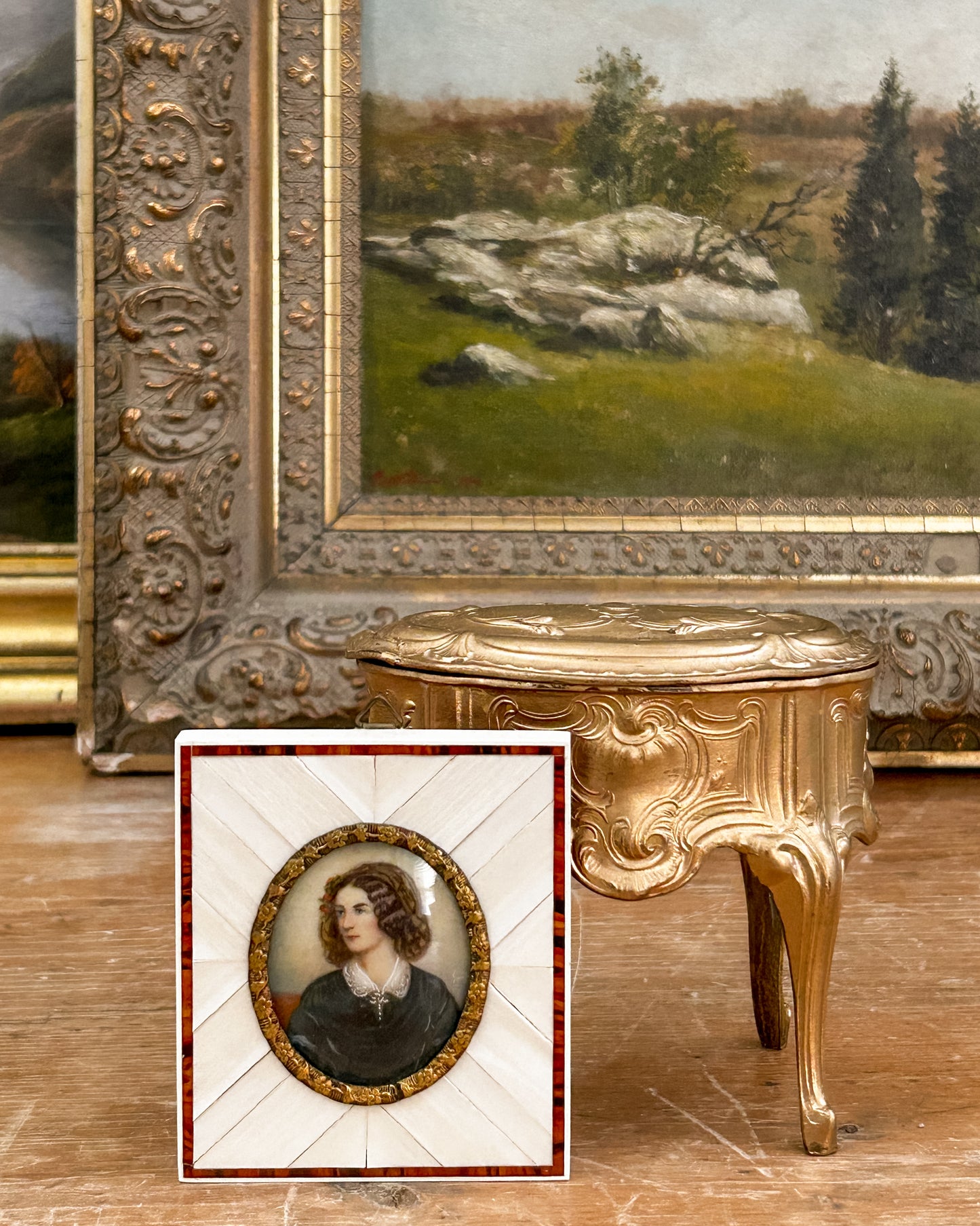 19th Century Portrait Miniature of Lola Montez on Ivory, Attributed to Johann Joseph Stieler