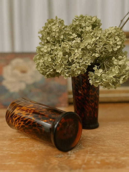 Vintage Tortoiseshell Glass Vase (1)