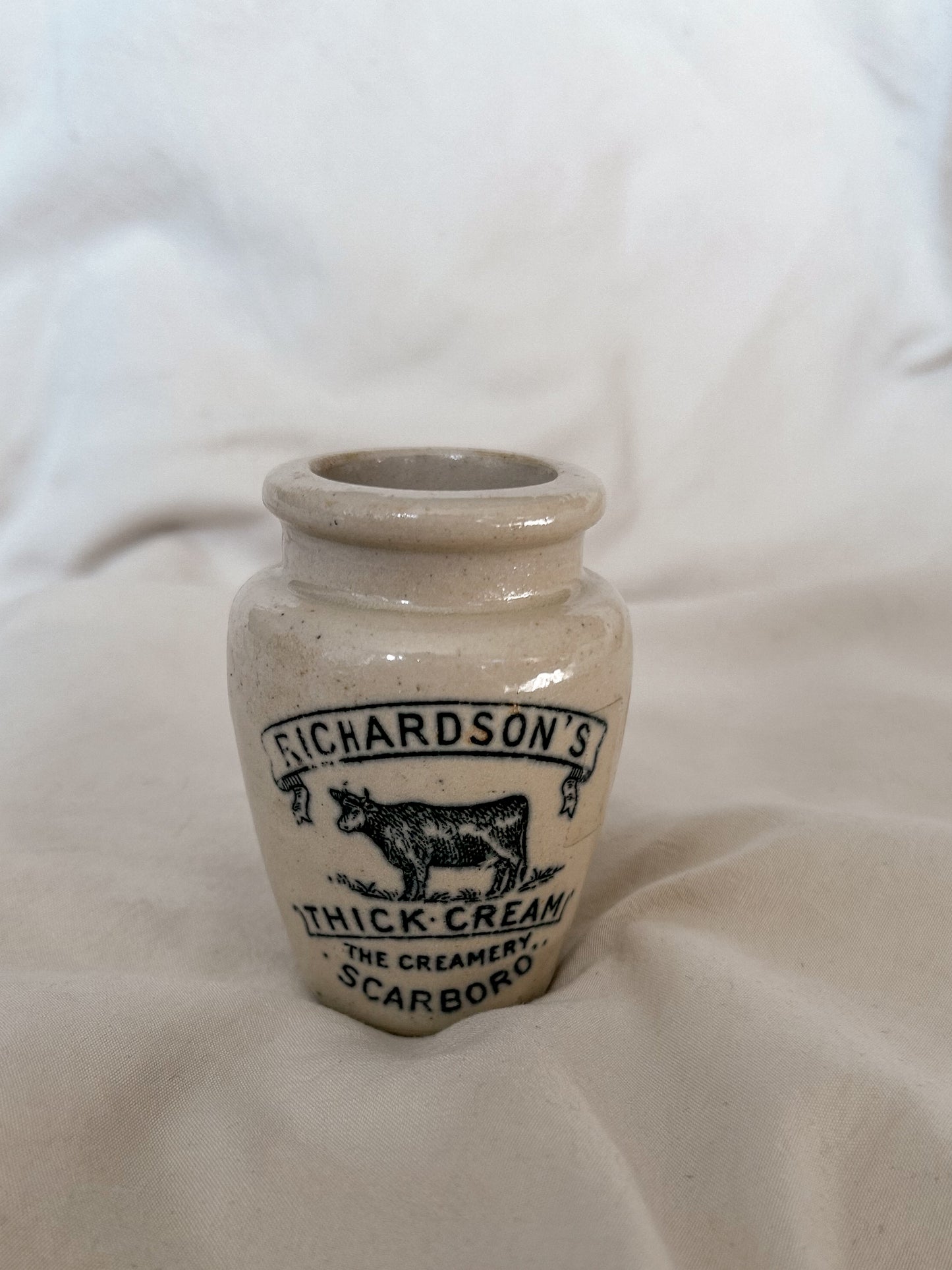 Antique Mini Richardson's Thick Cream Scarboro Cream Pot