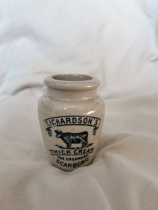Antique Mini Richardson's Thick Cream Scarboro Cream Pot