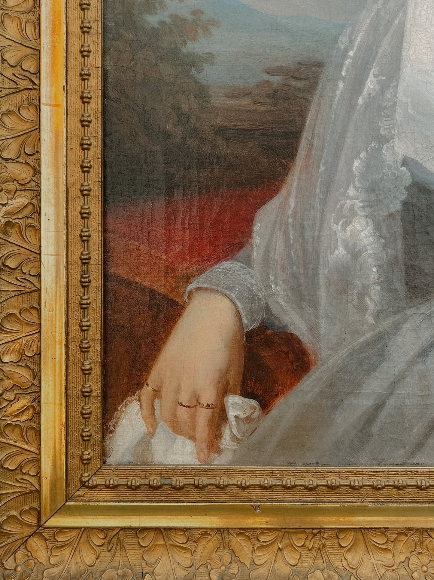 19th-Century Portrait of a Lady in Blue