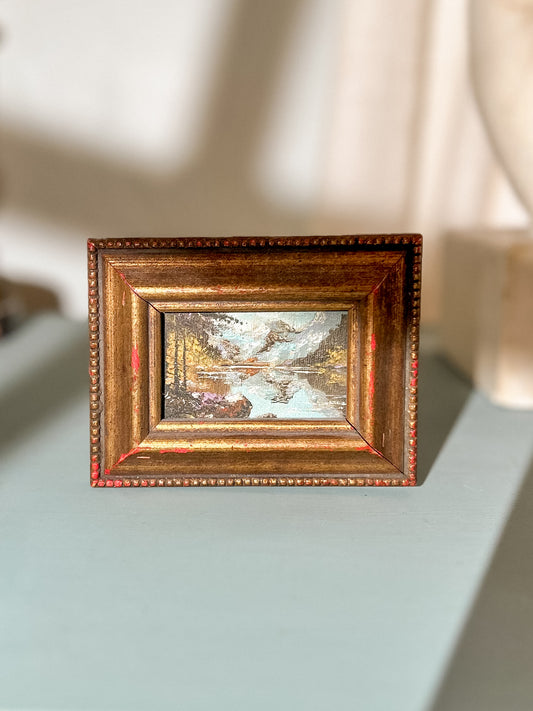 Mini Vintage Oil Landscape