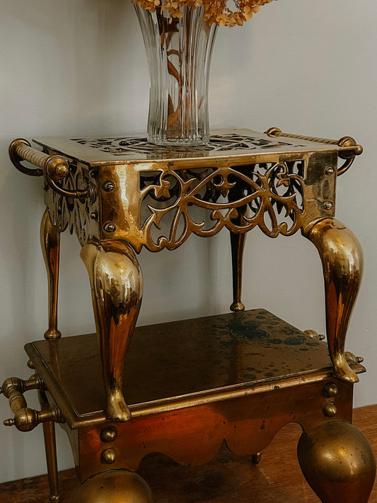 English Brass Pierced Footman