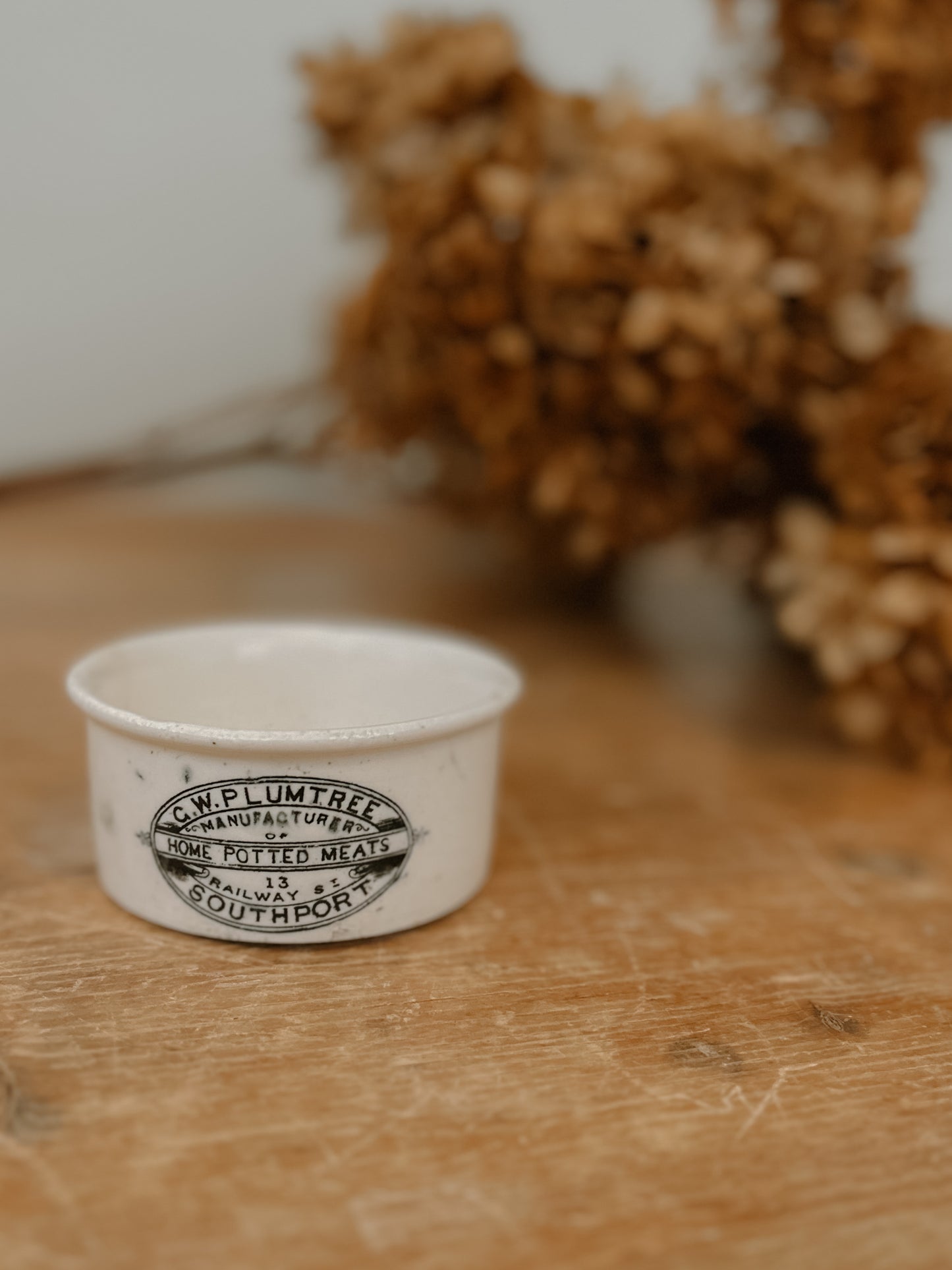 Antique English Advertising Pot - C. W. Plumtree