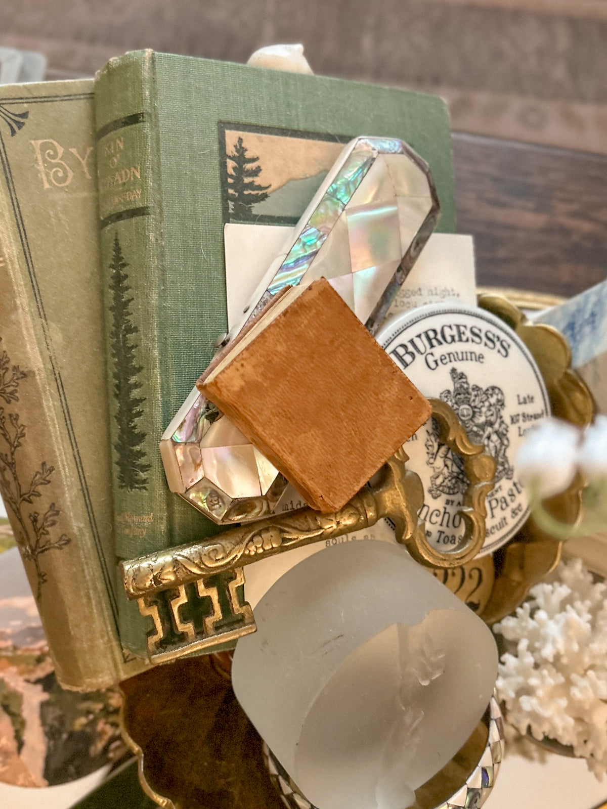 Micro Mini Antique Leather Bible | 1851