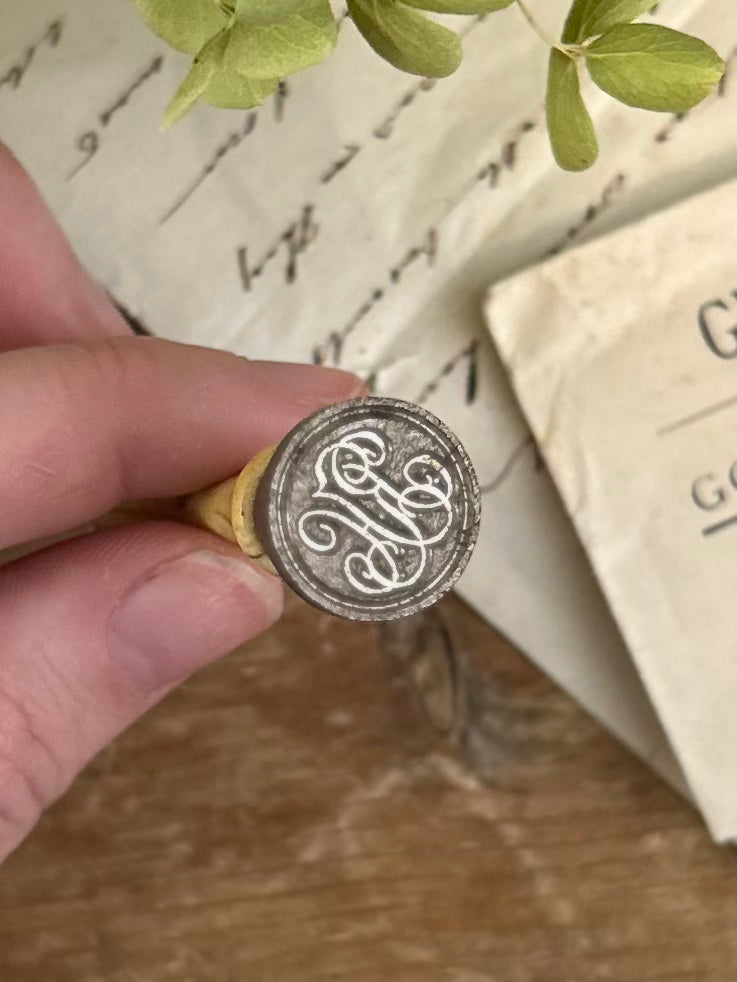 Ivory/Bone Wax Seal - RH Monogram