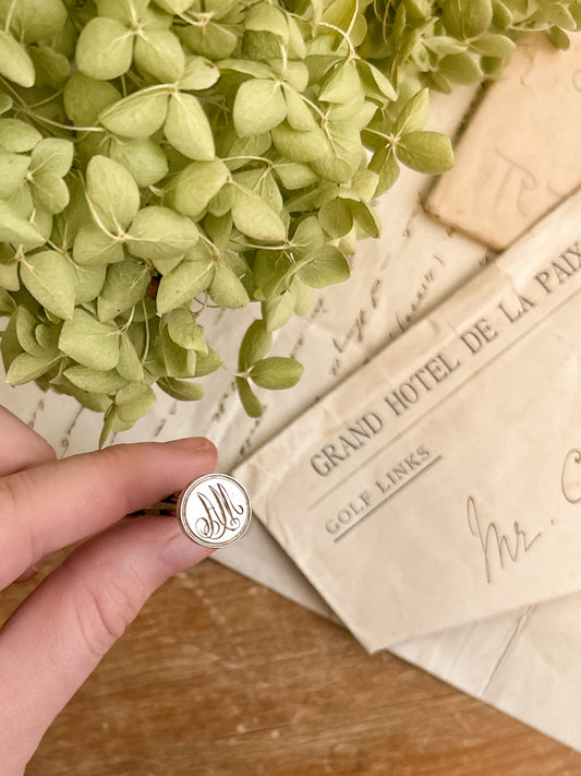 Sterling Wax Seal - AM Monogram
