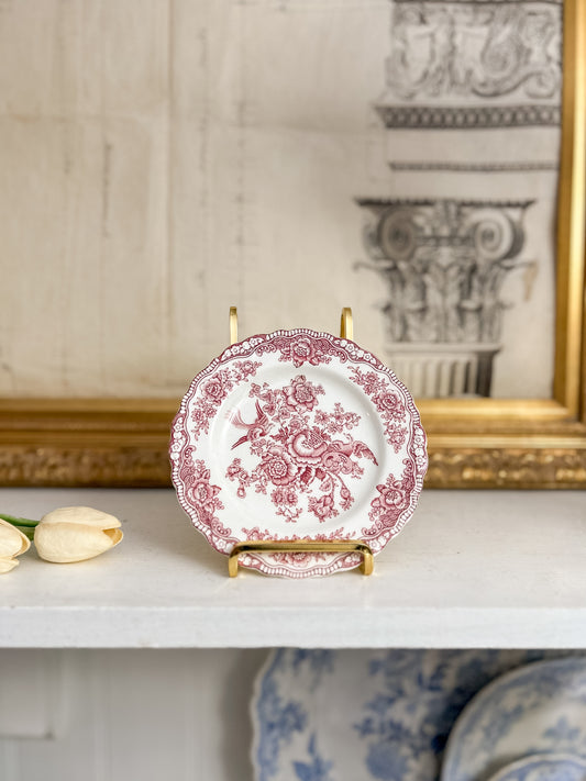 Crown Ducal “Bristol” Pattern Red Transferware Bread Plate