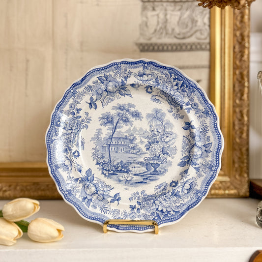 Cork Edge & Malk Royal Cottage Blue Transferware Plate (Salad Plate)