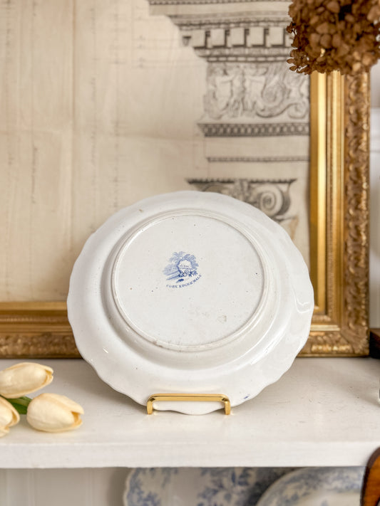 Cork Edge & Malk Royal Cottage Blue Transferware Plate (Salad Plate)