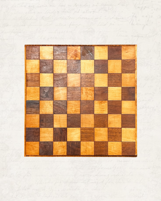 Vintage Handmade Wooden Chessboard
