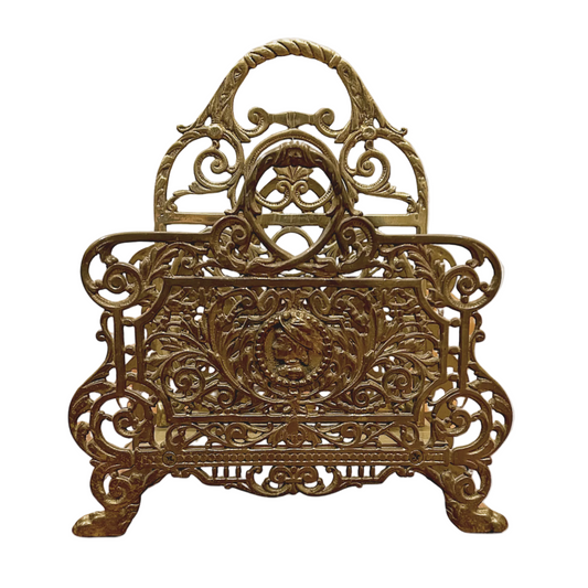 Ornate Brass Magazine/ Cutting board rack