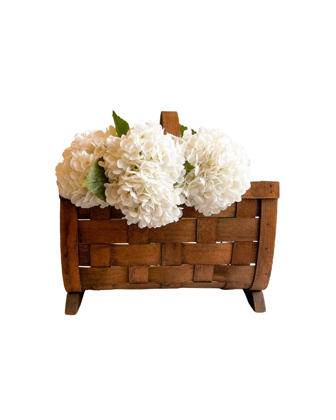 Vintage Woven Wood Gathering Basket